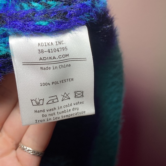 ADIKA - BLACK & BLUE FLAME SWEATER - Picture 6 of 13